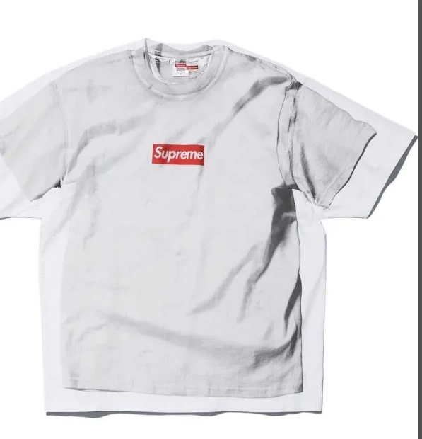 L S XL genuine sleeved M structure LOGO MARGIELA BOX 24SS white short MAISON two-piece MM6 TEE 0506
